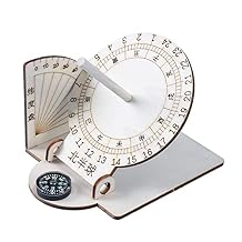 Sundial-Scientific Model Teaching Practical Wooden-Sundial Model Ancient Timers Sundial-Home Desk Decorations