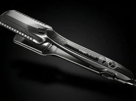 CROC Black Nano Titanium Flat Iron, 1.75 Inch, for Keratin Treatments, XL Plus