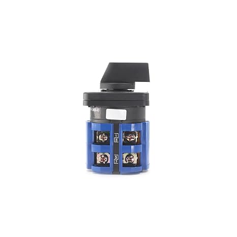 1Pcs Changeover Switch 2 Position 4 Terminals LW26-63 C04 Ui 380V Ith 63A Universal Rotary Cam Selector Transfer Switch Latching Switches Blue Black