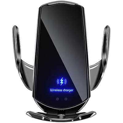 Q3 Smart Sensor Car Phone Wireless Charger,15W Qi Fast Charging Auto-Clamping Car Holder, Air Vent Phone Holder,for iPhone171615141312series,and All Qi Enable Android Cellphone Q3-Black