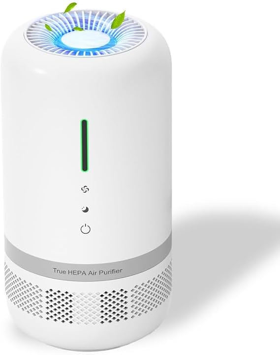 Air Purifiers for Home,H13 HEPA Small Air Purifier for Room up to 960ft2,Air Purifiers for Home Pets,Odor,Dust,Quiet Air Cleaner for Office,Living Room,Bedroom,Kitchen,White 1 Pack