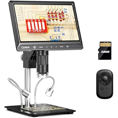 ODM702 10 LCD Digital Micrscope, Full View Coin Microscope with Screen, Coin Magnifier with Light for Collectors, Micro Soldering Microscope for Electronics Repair, Magnifying Glass for Adults