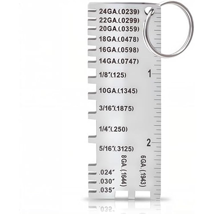 WireMetal Sheet Thickness Gauge 229895 Welding Gage Plated Size Inspection Tool [NOT Cheap Stamping Version]