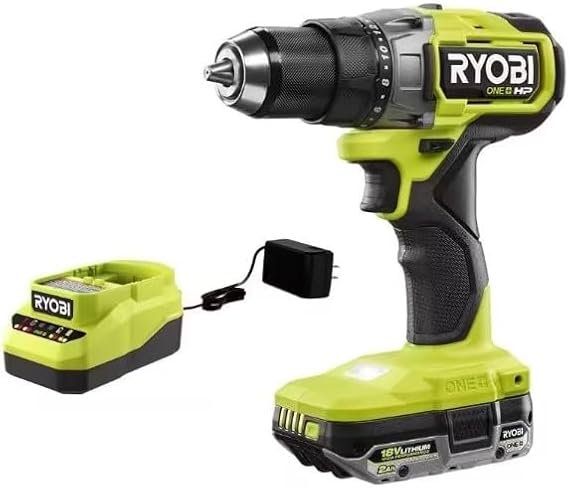 RYOBI ONEAND HP 18V BRUSHLESS Cordless 1/2 in. Drill/Driver KIT with 1 2.0 AH HIGH Perfo
