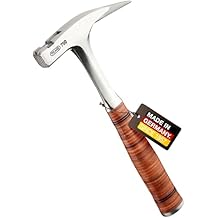 Picard Full-Steel Carpenter Roofing Hammer 950g Checked Face, Bright Finished Alloy Steel Head with Magnetic Nail Holder, Forged Full Steel Handle & Leather Grip 0079010
