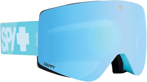 SPY OPTIC MARAUDER ELITE Ski Snowboard Goggles (FRAME COLOR: COLORBLOCK 2.0 HAPPY BLUE - LENS COLOR: HAPPY BRONZE WITH LIGHT BLUE SPECTRA MIRROR + HAPPY LL GRAY GREEN WITH RED SPECTRA MIRROR)