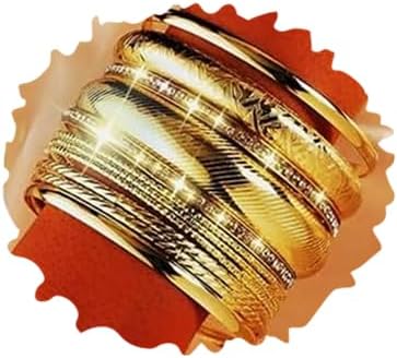 Gold Bangle Bracelets for Women Gold Bangles Indian Jewelry Fashion Disco Bangle Bracelets Gold Bracelet Set