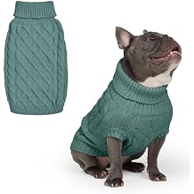 Spark Paws Knit Dog Sweater Ultra Soft Warm Winter Dog Sweater for Small, Medium & Large Dogs Stretch Fit Pet Sweater for French Bulldog, Pitbull, Girl & Boy Dogs Jacket, (Pine Green, L)
