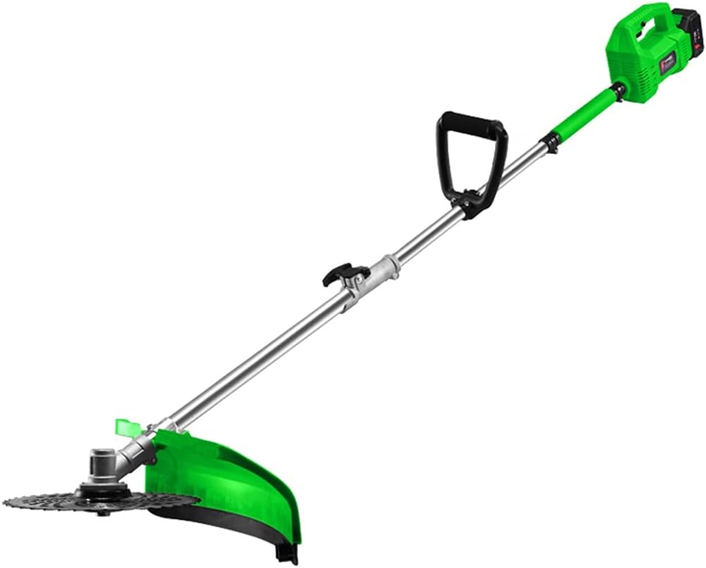 Battery Grass Outdoor Portable Electric Lawn Mower Garden Small Rechargeable Weeder, Multifunctional Agricultural Lawn Mower, High-Power Brushless Motor 48V4Ah Green Battery2