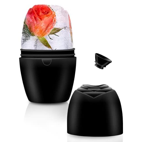 Ice Face Roller - Brighten & Tighten Skin with Reusable Ice Mold - Gift for Women Black
