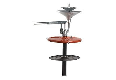 Lincoln 102929 Wheel Bearing Packer with Flexible Follower Plate, fits Bearings 1 to 9 12 OD and 916 ID Minimum, Clamps to 25 or 35 lb. Grease Drums, Includes 1 to 1-34 OD Adapter, Red