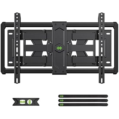 USX Mount Ultra Slim TV Wall Mount for 37-90 inch TVs, Low Profile Full Motion TV Mount with Swivel Articulating Dual Arms, Wall Bracket for Max VESA 600x400mm Holds 120lbs, Fits 161824 Studs