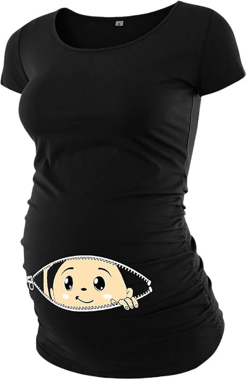 Maternity T-Shirts for Women Short Sleeve Pregnancy Shirts Bump Friendly Tops Maternity Tops Mama Tshirt Pregnancy Essentials