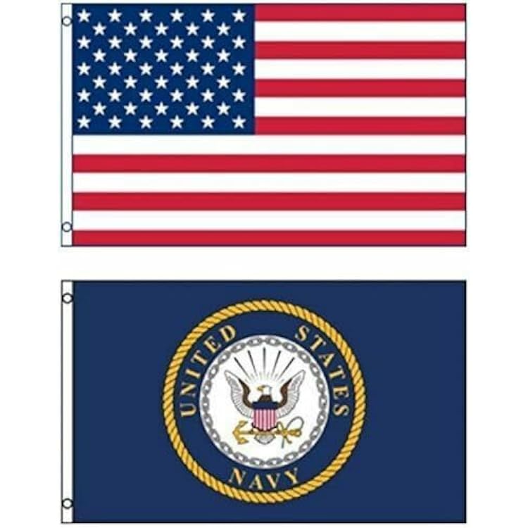 Wholesale Combo Lot 3x5 USA American & US Navy Emblem Seal Crest 2 Flags 3x5