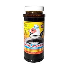 Yummmy Blackstrap Molasses - Melasa de cana, 12 FL OZ., Kosher Certified, Dark color BPA free container, Unsulfured, Brix 84% sold by weight, All Natural