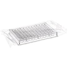 Globe Scientific 120338 Polystyrene Microtest Plate, 96-Well, Flat Bottom, Sterile, Individually Wrapped (Pack of 50)