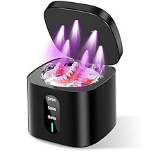 2026 New Ultrasonic Retainer Cleaner Machine 45kHz Retainer Cleaner with Digital Timer & 3 Modes, 200ML Large Capacity Ultrasonic Cleaner for Dentures, Night Guards, Braces, Aligner, Jewelry (Black)