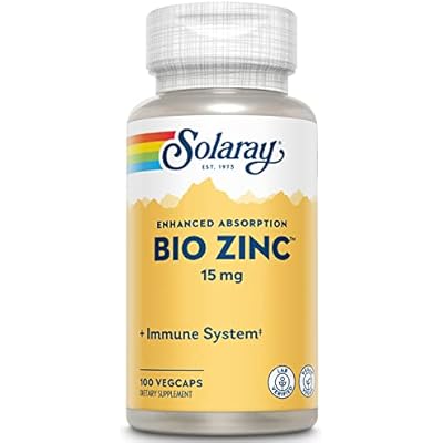 Solaray Bio Zinc 15 mg | Triple Zinc Complex for Healthy Immune System, Endocrine & Cell Function Support | 100 VegCaps