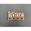 HAPPENS Home Wooden Wall Decor Key Hanger Decorative Key Hanger Gift (17x9cm) (Brown)