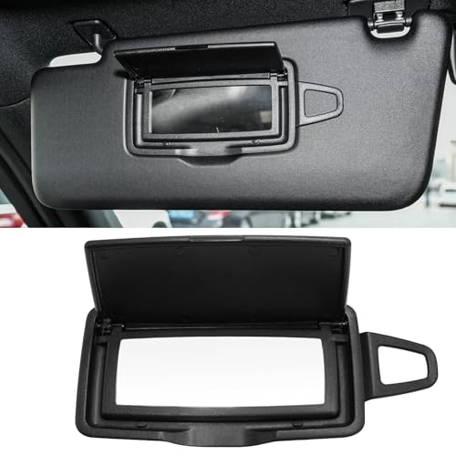 Compatible with Mercedes Benz Sun Visor Vanity Mirror Cover Replacement for W166 X166 W292 W205 W253 C GLC M Class 2015-2021,1PC Left Driver Side Front Sun Visor Vanity Makeup Mirror Cap,Black