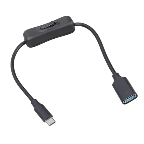 USB C OTG Host Cable with Switches Button for Mouse Keyboards Smartphones Tablets