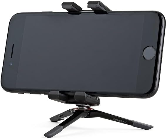 JOBY GripTight ONE Micro Stand, Universal Phone Holder, Small Tripod for Smartphone, Foldable and Portable, Watch FIFA World Cup Football, Black