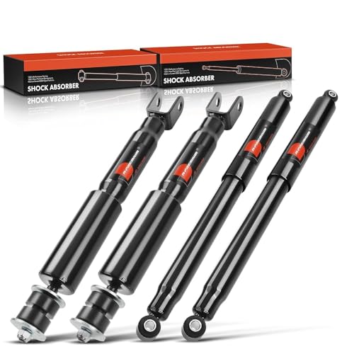 A-Premium Front and Rear Shock Absorbers Struts Compatible with Chevrolet GMC Silverado 1500 Sierra 1500 Classic 1999-2007 -[4WD, Exc. Electronic Suspension & Quadrasteer]