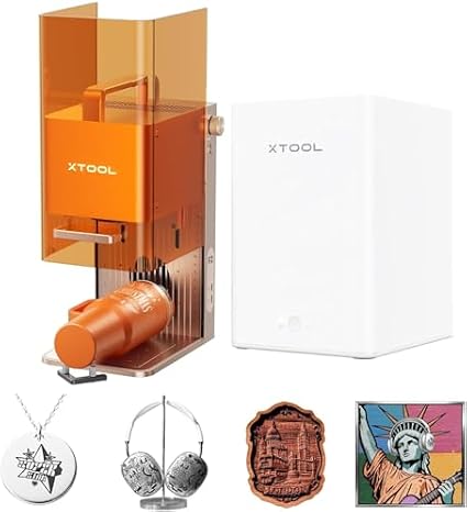 F2 Laser Engraver with Smoke Purifier, 5W IR & 15W Diode Dual Laser, Built-in 50MP Camera, 6000mm/s Ultra Fast, 3D Embossing, Color Marking on Metal, On-Site & Small-Batch Ready 