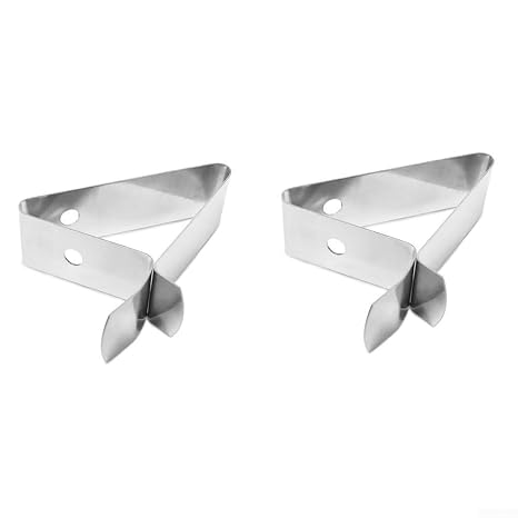 2 Piece For Stainless Steel Thermometer Mounting Clip for Coffee Equipment Barbeque Grills Kitchen Cooktops and Roasting Applications (B)