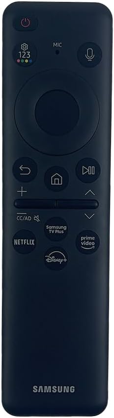 Original Samsung BN59-01455A Solar Voice Remote Control for Samsung Smart TVs, Compatible with The Frame NEO QLED Series 4K Includes Netflix, Prime Video & Disney+ Shortcuts