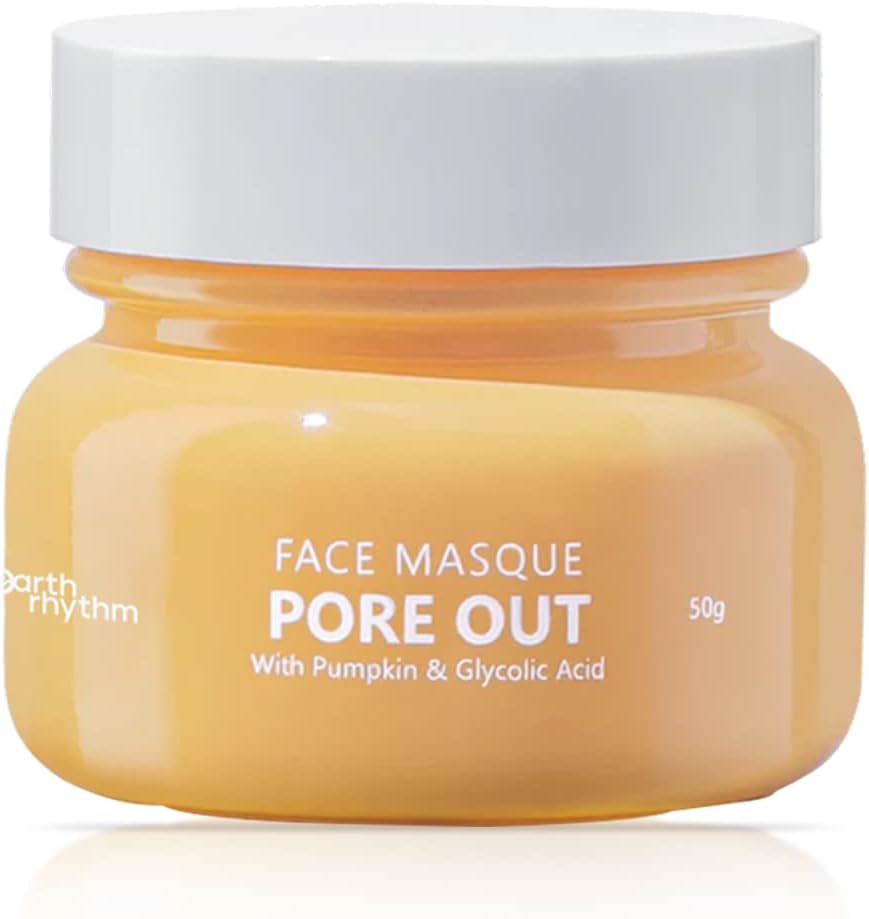 Earth Rhythm Pore Out Face Masque with Pumpkin Enzymes - 50 GM | Exfoliate Dead Skin Cells, Fades Dark Spots, Reduce Fine Lines