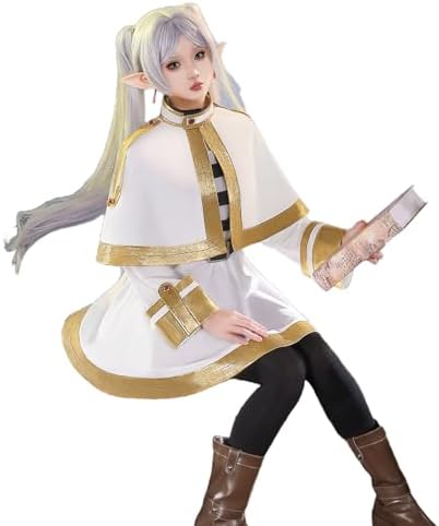 Women Cosplay White Cape Skirt Uniform Costumes Anime Cos Outfit for Halloween