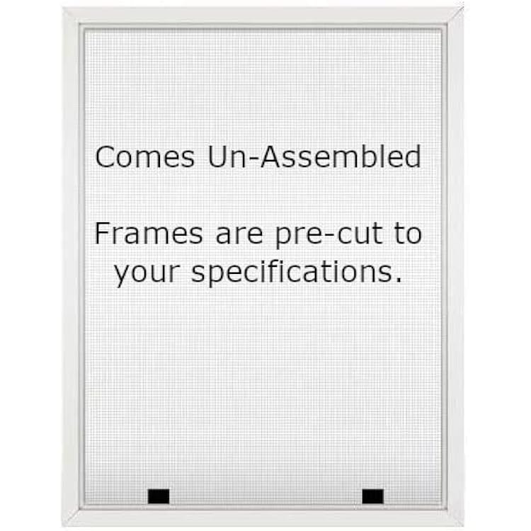 Custom Size Window Screen Kit White Assembly Required
