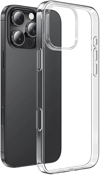 GGM GİYİM & AKSESUAR iPhone 16 Pro ile Uyumlu Şeffaf Silikon Kılıf Şok Emici Özellikli Full Kasa Koruma Sağlayan Şeffaf Kılıf