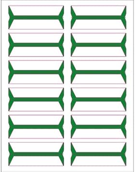 Tabbies Wrap-around Name Label Green