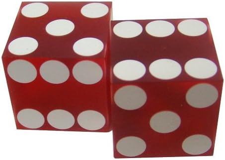 Casino Grade Precision 19mm Razor Edge Craps Dice - 1 Pair