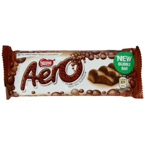 Nestle Aero Milk Chocolate Bar, 27 g 1.4 Ounce Pack of 12