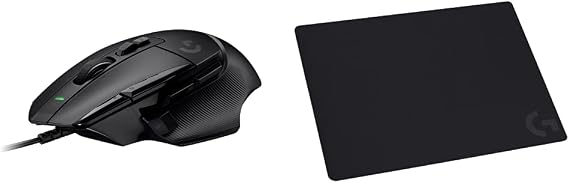 Logitech G502 X Wired Gaming Mouse - LIGHTFORCE hybrid optical-mechanical primary switches + Logitech G240 Cloth Gaming Mouse Pad, Optimised for Gaming Sensors