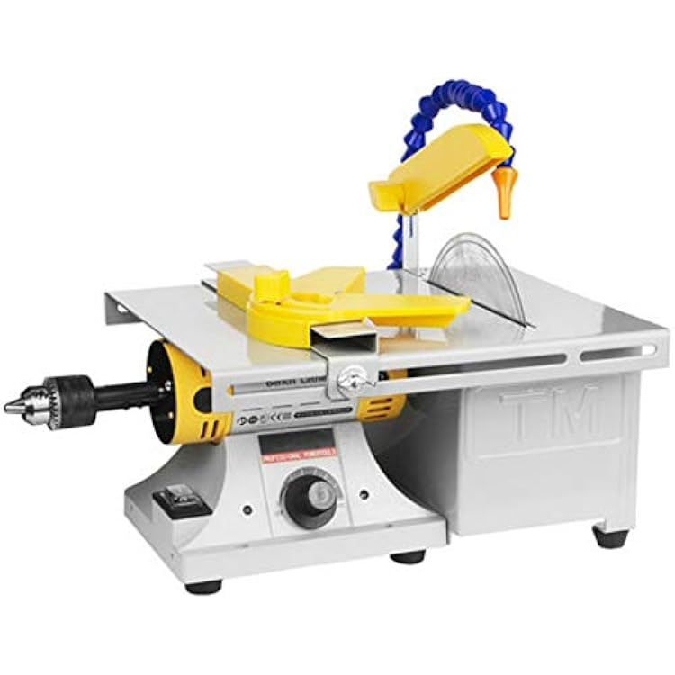 220V Mini Table Saw Woodworking Jewelry Rock Jade Polishing Buffer Cutting Machine Bench Lathe Polisher Kit 350W
