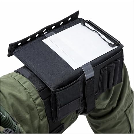 Pilot Kneeboard for Flight Training & Driving, Adjustable Strap Non-Slip Writing Pad with Metal Clip, Aviation Kneeboard for Pilot Students & Drivers
