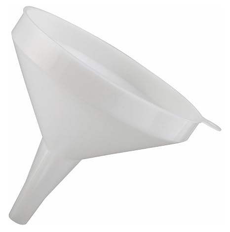Winco 6 1/4" White Plastic Commercial Funnel