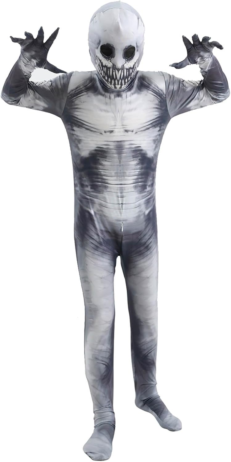Halloween Costume for Kids Scary Bodysuit Dress Up Party Cosplay Toys Gifts for 3-10 Years Boys Girls