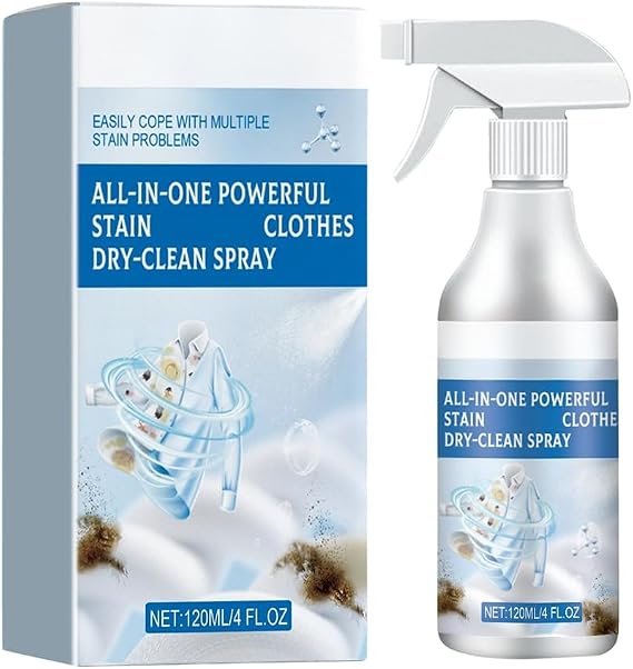 Clothing Emulsifier, 120ML Non Ionic Laundry Stain Remover Spray, Stain Remover for Clothes Laundry, Multi-Purpose Clothing Emulsifier Stain Remover for Oil, Coffee, Dirt Stains (1pcs)
