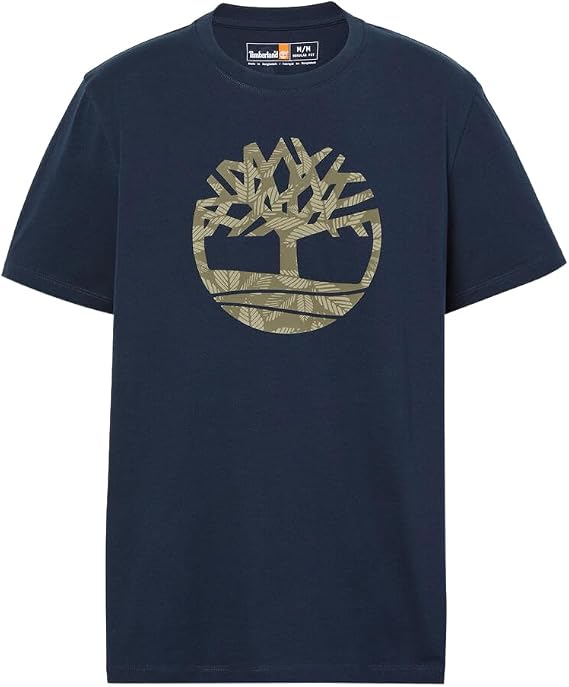 Timberland Men's Short Sleeve Floral Tree Logo T-Shirt