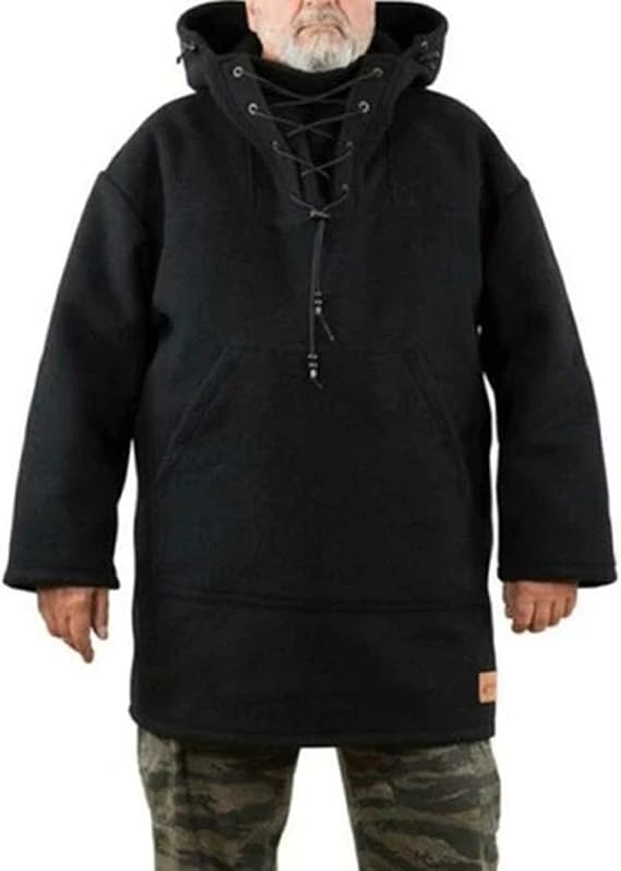 Cydmoty Men's Wool Heavy Coat, Winter Men's Leisure Jacket, Hooded Sweatshirt S-5XL