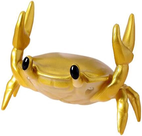 Golden Yellow Crab Pen Holder Cute Yellow Crab Storage Creative Pen Holder Heavy-Lifting Golden Crab Stationery Gifts Desk Supplies Office Table Storage(golden)