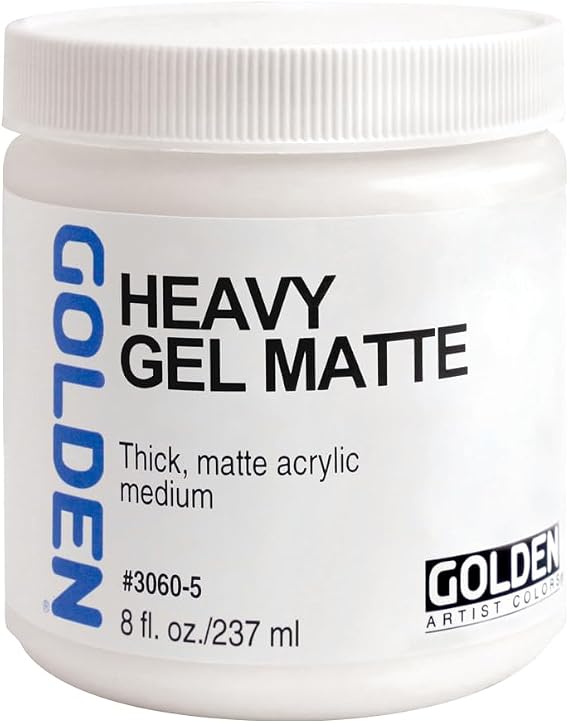GOLDEN Heavy Gel Matte, 8 fl. oz. Jar, Professional Acrylic Gel Medium, Semi-Transparent