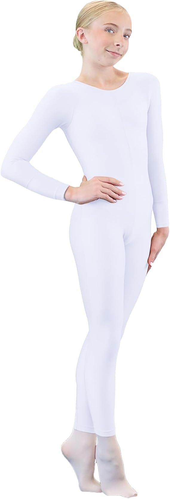 Danzcue Girls Long Sleeve Unitard Bodysuit Dancewear