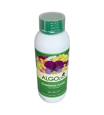 Algoflash Flowering Plants - Liquid Fertilizer & Plant Food 1-Liter Bottle