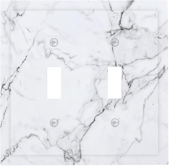Gray Marble Light Switch Cover Decorative